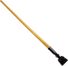 Rubbermaid - 60" Swivel Hardwood Snap-On Mop Handle - Plastic Connector, Use with Dust Mops - Apex Tool & Supply