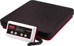 Rubbermaid - 400 Lb Capacity, LCD Receiving Scale - 0.5 Lb Graduation, Low-Profile, Non-Skid Platform & Tare Feature - Apex Tool & Supply