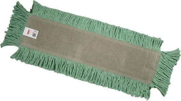 Rubbermaid - 24" Long x 5" Wide Cotton/Synthetic Dust Mop Head - Envelope Connection, Green, Cut-End Head - Apex Tool & Supply