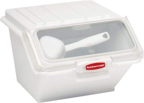 Rubbermaid - Rectangular, White Food Bin - 8-1/2" High x 11.8" Wide x 15" Long - Apex Tool & Supply