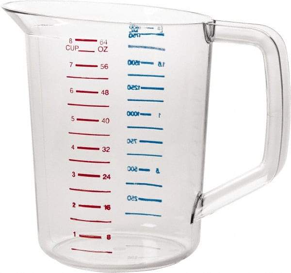 Rubbermaid - 2 Quart Polycarbonate Measuring Cup - 125 ml Graduation - Apex Tool & Supply