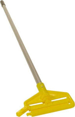 Rubbermaid - 60" Standard Aluminum Clamp Jaw Mop Handle - 1" Mop Head Band, Plastic Connector, Use with Wet Mops - Apex Tool & Supply