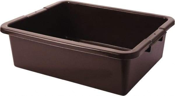 Rubbermaid - 7.1 Gal, Brown Polyethylene Tote Container - Nesting, 21-1/2" Long x 17.1" Wide x 7" High - Apex Tool & Supply