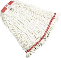 Rubbermaid - Red Head Band, Large Blended Fiber Loop End Mop Head - 4 Ply, Screw On Connection - Apex Tool & Supply