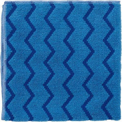 Rubbermaid - Dry Microfiber Wipes - Packet, 16" x 16" Sheet Size, Blue - Apex Tool & Supply