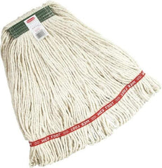 Rubbermaid - Green Head Band, Medium Blended Fiber Loop End Mop Head - 4 Ply, Screw On Connection - Apex Tool & Supply