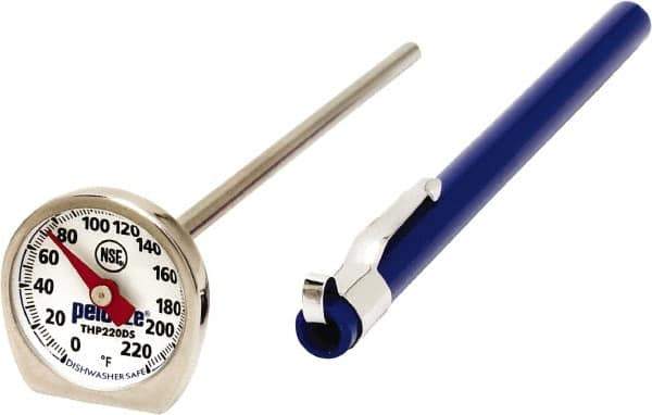 Rubbermaid - 0 to 220°F, Dial Pocket Thermometer - Stainless Steel - Apex Tool & Supply