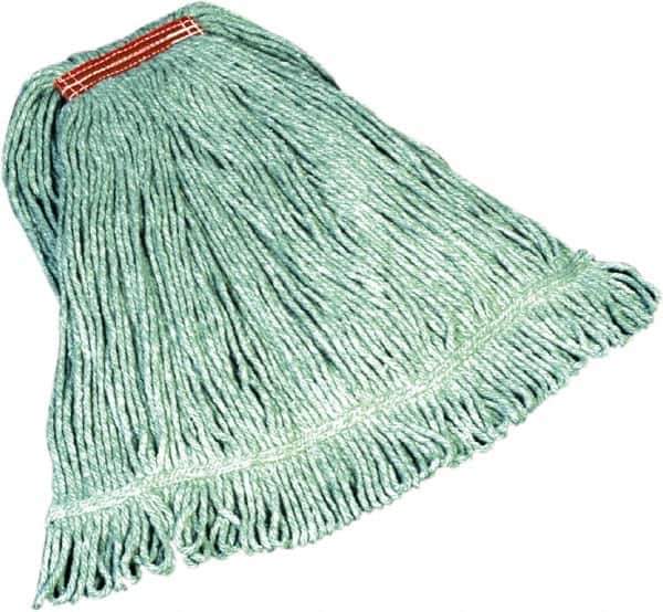 Rubbermaid - 5" Red Head Band, Large Blended Fiber Loop End Mop Head - 4 Ply, Side Loading Connection - Apex Tool & Supply