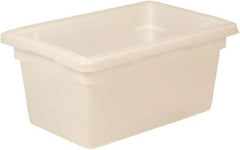 Rubbermaid - Rectangular, White Polyethylene Food Tote Box - 9" High x 12" Wide x 18" Long, with Snap-On Lid - Apex Tool & Supply