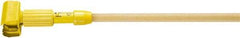 Rubbermaid - 54" Standard Hardwood Clamp Jaw Mop Handle - 5" Mop Head Band, Plastic Connector, Use with Wet Mops - Apex Tool & Supply