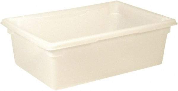 Rubbermaid - Rectangular, White Polyethylene Food Tote Box - 9" High x 18" Wide x 26" Long, with Snap-On Lid - Apex Tool & Supply