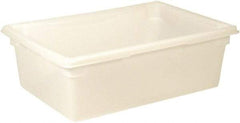 Rubbermaid - Rectangular, White Polyethylene Food Tote Box - 9" High x 18" Wide x 26" Long, with Snap-On Lid - Apex Tool & Supply