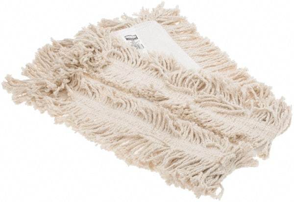 Rubbermaid - 36" Long x 5" Wide Cotton Dust Mop Head - Envelope Connection, White, Cut-End Head - Apex Tool & Supply