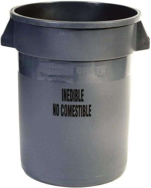 Rubbermaid - Round, Gray Food Storage Container - 27.3" High x 22" Wide - Apex Tool & Supply