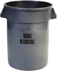 Rubbermaid - Round, Gray Food Storage Container - 27.3" High x 22" Wide - Apex Tool & Supply