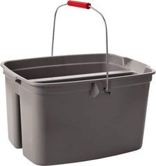 Rubbermaid - 19 Qt Double Pail - 18" Long x 10" High, Gray - Apex Tool & Supply