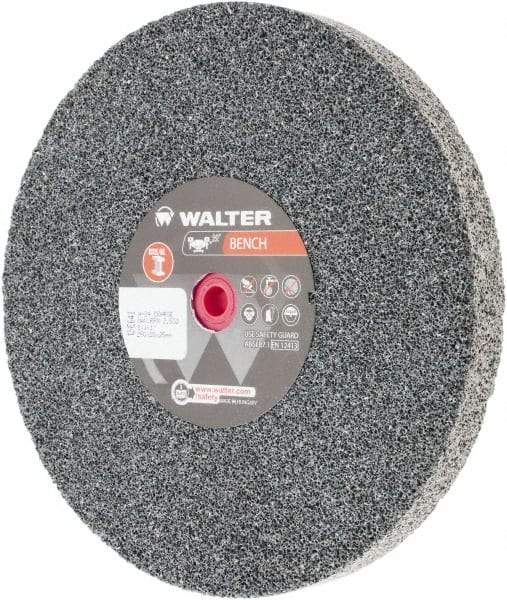 WALTER Surface Technologies - 24 Grit Aluminum Oxide Bench & Pedestal Grinding Wheel - 10" Diam x 1" Hole x 1" Thick, 2500 Max RPM, Coarse Grade, Vitrified Bond - Apex Tool & Supply