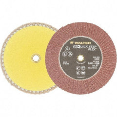 WALTER Surface Technologies - 60 Grit, 6" Disc Diam, Aluminum Oxide Flap Disc - 8,600 Max RPM, Fiber Backing, Hook & Loop Attaching System, Coated - Apex Tool & Supply
