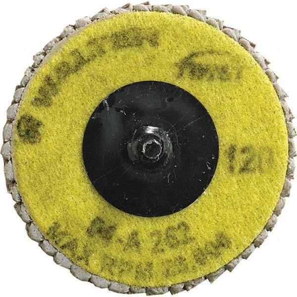 WALTER Surface Technologies - 120 Grit, 2-1/2" Disc Diam, Aluminum Oxide Flap Disc - 23,000 Max RPM, Fiber Backing, Quick Change Type R Attaching System, Coated - Apex Tool & Supply