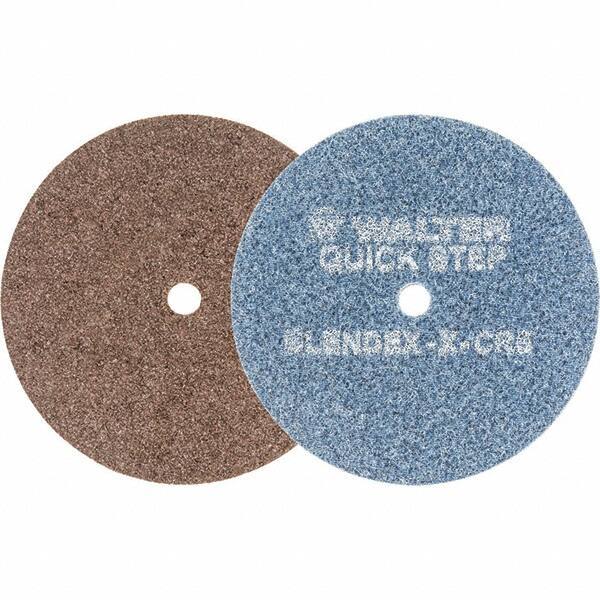 WALTER Surface Technologies - 4-1/2" Diam, Aluminum Oxide Hook & Loop Disc - Coarse Grade, Coated, Series 07-R, Quick-Step Blendex - Apex Tool & Supply