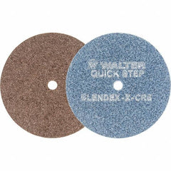 WALTER Surface Technologies - 4-1/2" Diam, Aluminum Oxide Hook & Loop Disc - Coarse Grade, Coated, Series 07-R, Quick-Step Blendex - Apex Tool & Supply