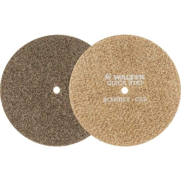 WALTER Surface Technologies - 7" Diam, Aluminum Oxide Hook & Loop Disc - Coarse Grade, Coated, Series 07-R, Quick-Step Blendex - Apex Tool & Supply