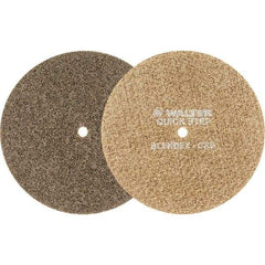 WALTER Surface Technologies - 7" Diam, Aluminum Oxide Hook & Loop Disc - Coarse Grade, Coated, Series 07-R, Quick-Step Blendex - Apex Tool & Supply