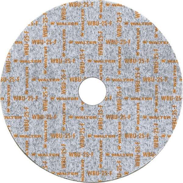 WALTER Surface Technologies - 6" Diam, 1/2" Face Width, 1" Center Hole, Fine Grade, Silicon Carbide Deburring Wheel - Unitized, Soft Grade, 5,000 RPM - Apex Tool & Supply