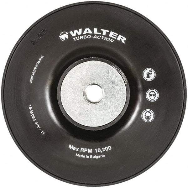 WALTER Surface Technologies - 6" Diam Disc Backing Turbo Backing Pad - 10,200 RPM - Apex Tool & Supply