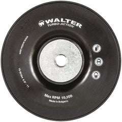 WALTER Surface Technologies - 6" Diam Disc Backing Turbo Backing Pad - 10,200 RPM - Apex Tool & Supply