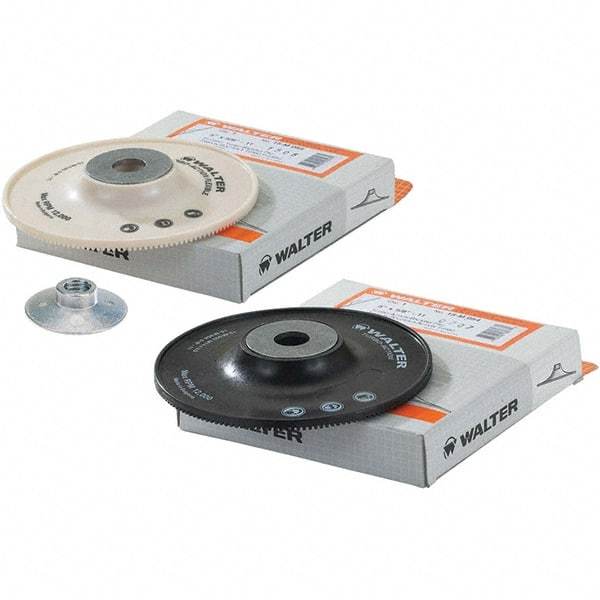 WALTER Surface Technologies - 7" Diam Disc Backing Turbo Backing Pad - 8,600 RPM - Apex Tool & Supply