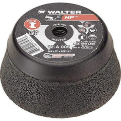 WALTER Surface Technologies - 5" Diam, Surface Grinding Wheel - Aluminum Oxide/Silicon Carbide Blend, Type 11, Resinoid Bond - Apex Tool & Supply