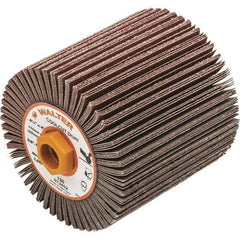 WALTER Surface Technologies - 4-1/4" Diam 120 Grit Aluminum Oxide Unmounted Flap Wheel - 5/8-11 Threaded Hole, 4" Wide, Coated, Grade Fine, 3,800 Max RPM - Apex Tool & Supply