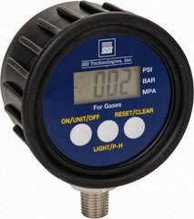 SSI Technologies - 2-1/2" Dial, 1/4 Thread, 0-5,000 Scale Range, Pressure Gauge - Lower Connection Mount, Accurate to 1% of Scale - Apex Tool & Supply