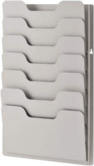 Sandusky Atlantic - 13-3/8" Wide x 2" Deep x 21-5/8" High, 7 Compartments, Steel Data Racks - Platinum, 12-5/8" Compartment Width x 3/4" Compartment Depth x 6-3/4" Compartment Height - Apex Tool & Supply