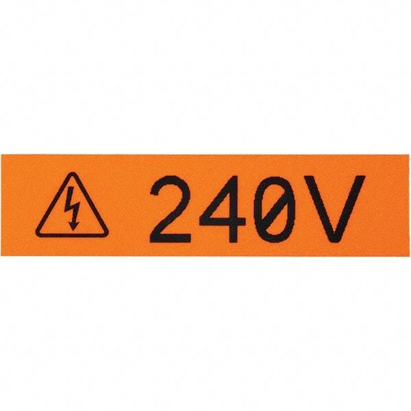 Panduit - 7,600mm Long x 1" Wide, Vinyl, Preprinted Tape Refills - White Background, Self Adhesive, Character 6 - Apex Tool & Supply