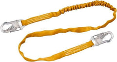 Miller - 6' Long, 310 Lb Capacity, 1 Leg Locking Snap Hook Harness Shock Absorbing Lanyard - 1-1/2" Diam, Polyester Webbing, Locking Snap Hook Anchorage Connection - Apex Tool & Supply