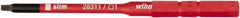 Wiha - 4mm Drive, #1 Square Screwdriver Bit - 75mm OAL - Apex Tool & Supply