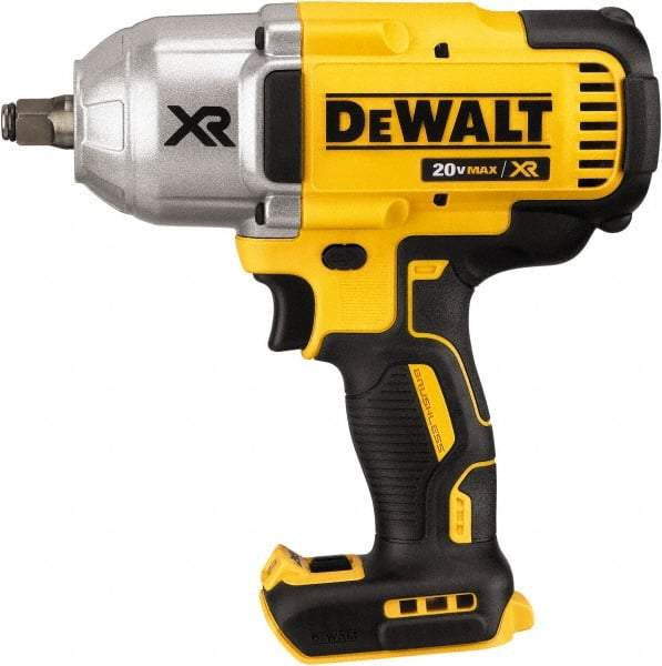 DeWALT - 1/2" Drive 20 Volt Mid-Handle Cordless Impact Wrench & Ratchet - 1,900 RPM, 0 to 2,400 BPM, 700 Ft/Lb Torque, Lithium-Ion Batteries Not Included - Apex Tool & Supply