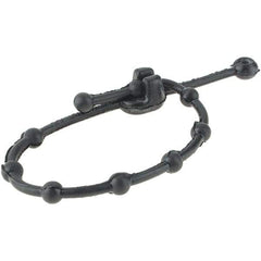 Interstate - 8" Long Black Rubber Standard Cable Tie - 10 Lb Tensile Strength, 2" Max Bundle Diam - Apex Tool & Supply