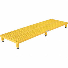 Vestil - 5" High x 24" Wide x 72" Deep, Yellow Step Stand - Steel, 500 Lb Capacity - Apex Tool & Supply