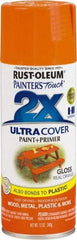 Rust-Oleum - Real Orange, Gloss, Enamel Spray Paint - 8 Sq Ft per Can, 12 oz Container, Use on Multipurpose - Apex Tool & Supply