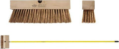 Ampco - 12" General Purpose Phosphor Bronze Push Broom - 2-1/2" Bristle Length, Wood Block, Threaded Handle Connection, Handle Sold Separately - Apex Tool & Supply