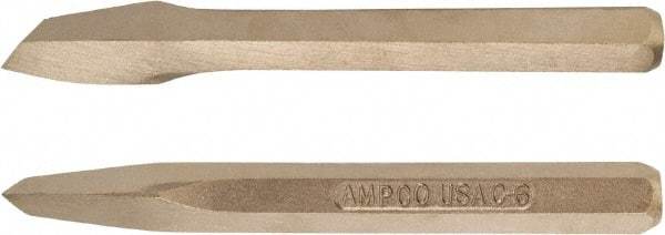 Ampco - 12" OAL x 3/4" Blade Width Nonsparking Diamond Point Chisel - 3/4" Tip - Apex Tool & Supply