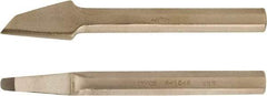 Ampco - 8" OAL x 3/8" Blade Width Nonsparking Groove Chisel - 3/8" Tip - Apex Tool & Supply