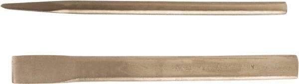 Ampco - 5-7/8" OAL x 11/16" Blade Width Nonsparking Oval Hand Chisel - 11/16" Tip - Apex Tool & Supply