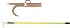 Ampco - 3 Lb Head Pike Pole with Hook - 96" OAL, 81" Long Handle, Fiberglass Straight Handle, 15" Long Head - Apex Tool & Supply