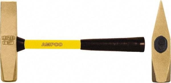Ampco - 5 Lb Head Nonsparking Cutoff Hammer - 15" OAL, 15" Long Fiberglass Handle - Apex Tool & Supply