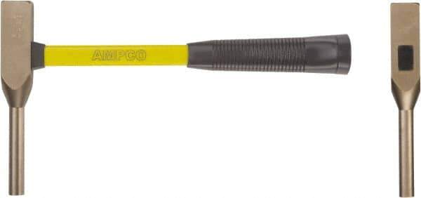 Ampco - Nonsparking Backing Out Hammer - 14" OAL, 14" Long Fiberglass Handle, 0.391" Face Diam - Apex Tool & Supply