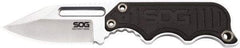 SOG Specialty Knives - 1-29/32" Long Blade, 5Cr15MoV Stainless Steel, Fine Edge, Fixed Blade Knife - 4.8" OAL, Includes Hard Molded Nylon Sheath - Apex Tool & Supply